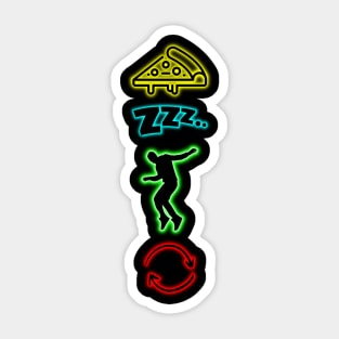 Neon Eat Sleep Rave Repeat Sticker